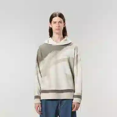 速写 潮流渐变连帽套头卫衣 男女同款