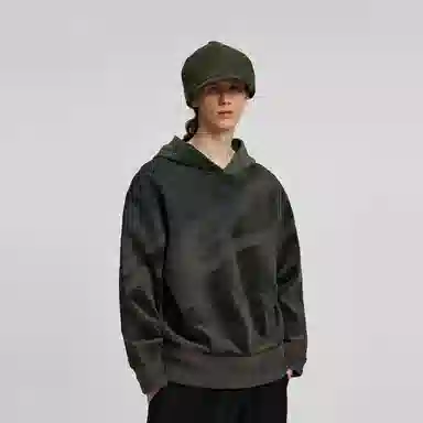 速写 潮流渐变连帽套头卫衣 男女同款