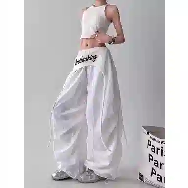 BrandName Wide-Leg Cargo Pants