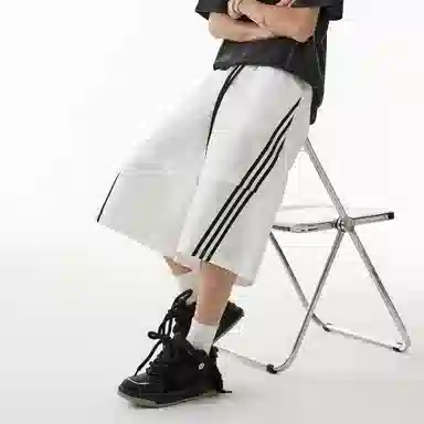 PANDA ADEVIL Detachable Stripe Cargo Shorts