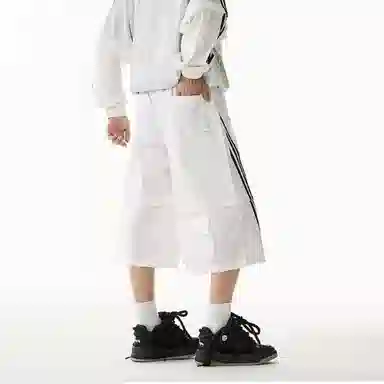 PANDA ADEVIL Detachable Stripe Cargo Shorts