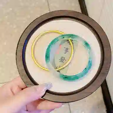 正大福 复古国风 新中式气质百搭清冷感气质旗袍古典平安优雅气质日常#好运 琉璃 手镯 男女同款情侣款