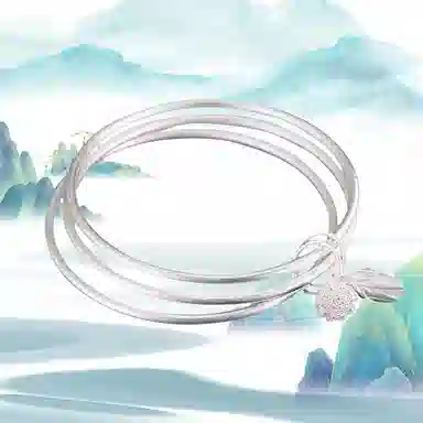 华髻 新中式古法传承三生三世两世欢 莲花 高级感 手镯 女款