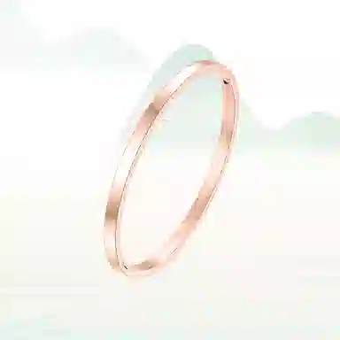 华髻 国潮光面纽扣手镯 男女同款 潮流个性时尚百搭手镯 高级感素圈纽扣手镯 欧美情侣送女生