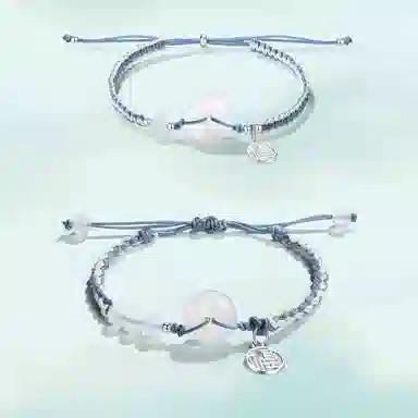 华髻 新中式国风平安扣 平安喜乐 复古民族风国潮福牌小众设计 平安扣顺遂事事如意 合金 手链 男女同款情侣款