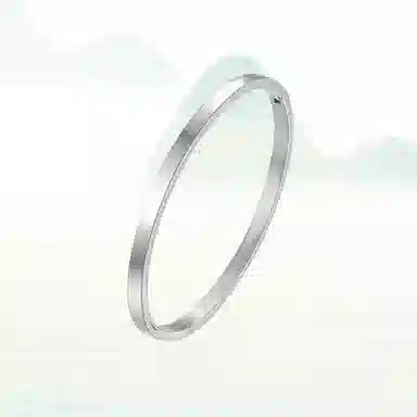 华髻 国潮光面纽扣手镯 男女同款 潮流个性时尚百搭手镯 高级感素圈纽扣手镯 欧美情侣送女生