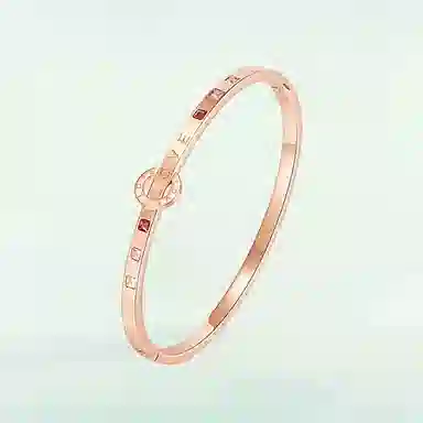 华髻 国潮简约气质优雅 国潮 环环相扣 小众设计 日常百搭 时尚高级 精致素圈 字母 法式 仙女风 复古 锆石 手环 女款