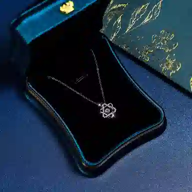 华髻 新中式 小众设计 灵动六芒星系列 轻奢高级感精致 创意个性韩系 优雅浪漫约会森系小清新气质甜美少女 合金 项链 女款