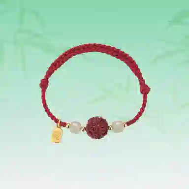 华髻 新中式国风福牌 生肖龙年本命年手工编织红绳 十二生肖绳 高级感转运珠精致可调节 合金 手链 男女同款情侣款 礼盒装