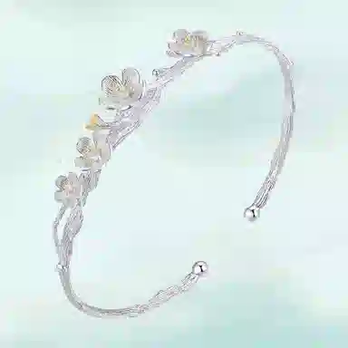 华髻 新中式梅花轻奢百搭高级感复古时尚开口创意梅花个性甜美文艺樱花小清新森系 手镯 女款