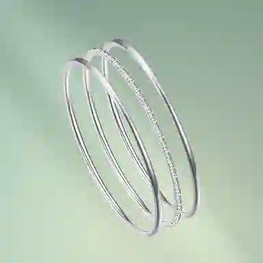 华髻 三生三世素圈磨砂国潮轻奢气质缘定手饰几何新中式简约日常 精致小巧高级小众设计 合金 手环 女款