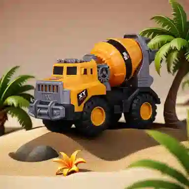 小牧马 惯性挖掘机吊车搅拌机铲车工程车 玩具