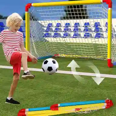 宏登 儿童足球门铁架简易框架 小号足球球门网 玩具