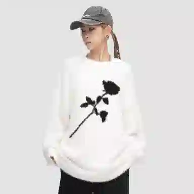 BABUGGE Rose Embroidered Sweater