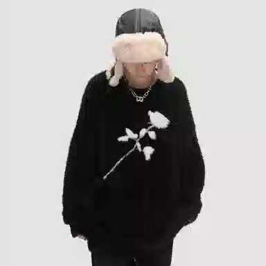 BABUGGE Rose Embroidered Sweater