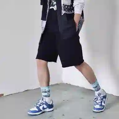 BABUGGE Loose Fit Rolled Hem Shorts