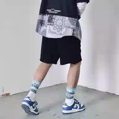 BABUGGE Loose Fit Rolled Hem Shorts