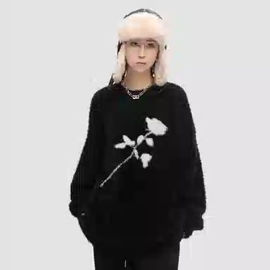 BABUGGE Rose Embroidered Sweater