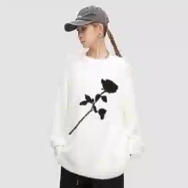 BABUGGE Rose Embroidered Sweater