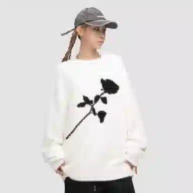 BABUGGE Rose Embroidered Sweater