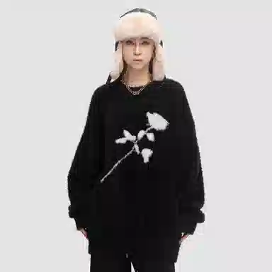 BABUGGE Rose Embroidered Sweater