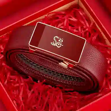 WilliamPOLO Red Leather Belt