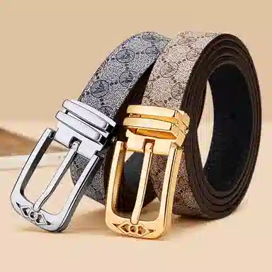 WilliamPOLO Silver Buckle Grey Belt