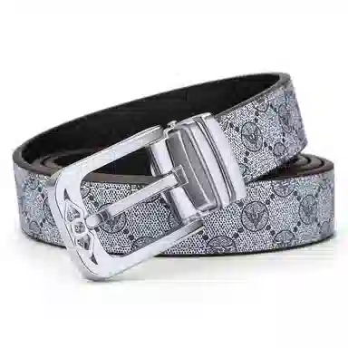 WilliamPOLO Silver Buckle Grey Belt