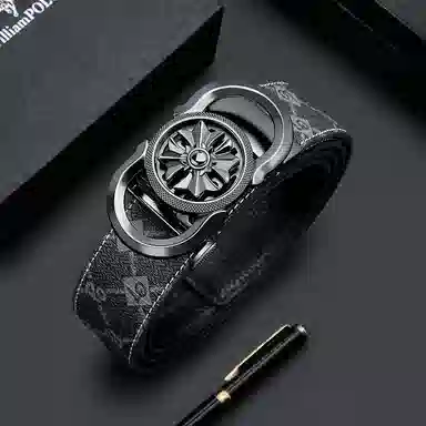 WilliamPOLO Classic Buckle Belt Gunmetal 3.5cm