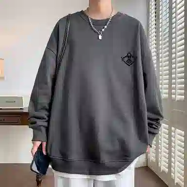 草本初色 基础款圆领薄款卫衣 男女同款