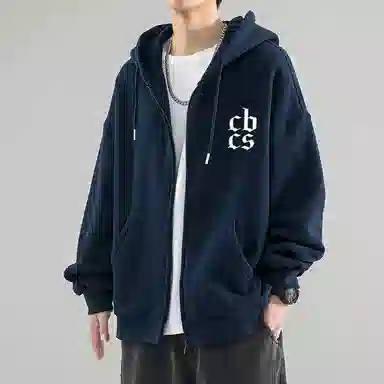 草本初色 连帽宽松薄款字母印花舒适通勤卫衣 男女同款