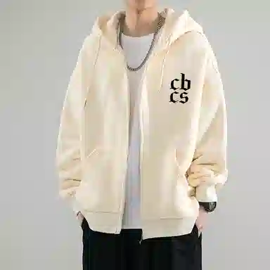 草本初色 连帽宽松薄款字母印花舒适通勤卫衣 男女同款