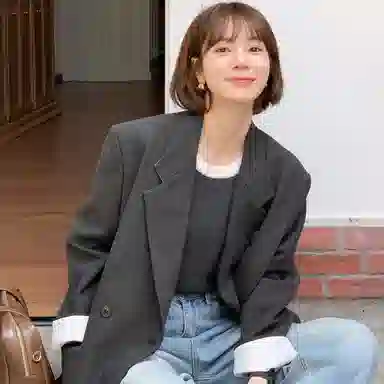 法儿家 韩系慵懒修身圆领针织衫 女款