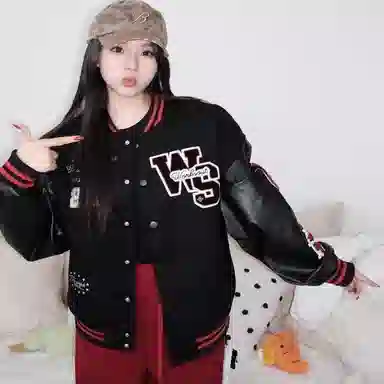 悍戈 美式复古高街风多元素设计宽松百搭潮流外套夹克 男女同款