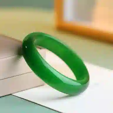 梨云暮雪 新中式 冰阳绿 小众气质显白 琉璃 手镯 女款