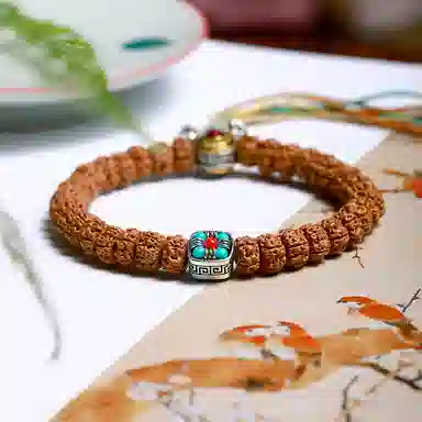 梨云暮雪 五瓣直切素串 传统文玩 念珠佛珠 新中式 民族风 国潮国风 百搭转运#好运 金刚菩提 手持珠串 男女同款情侣款