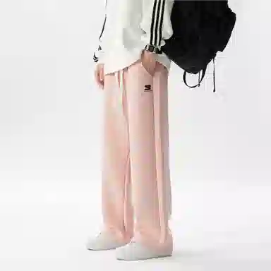 快鱼 户外纯色日常基础款直筒宽松垂感休闲透气吸汗舒适百搭针织运动裤 男女同款