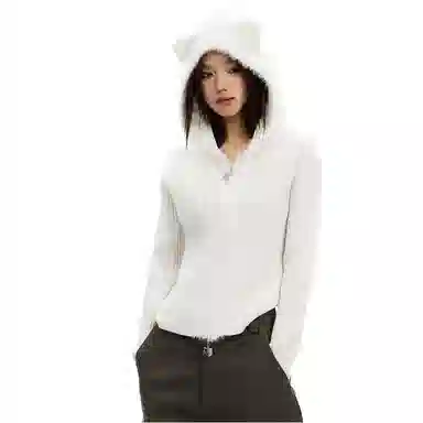 APEA Bear Ear Hoodie Cardigan