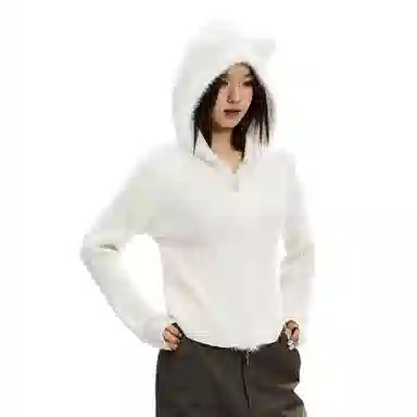 APEA Bear Ear Hoodie Cardigan