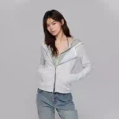 APEA Two-Tone Striped Hoodie