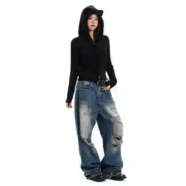 APEA Bear Ear Hoodie Cardigan