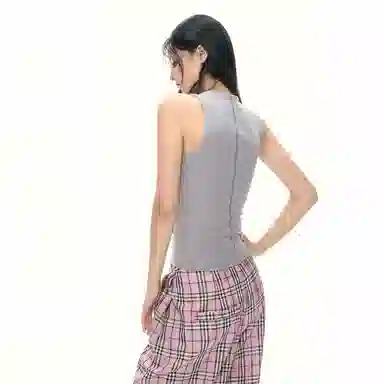 APEA Zipper Waist Slim Tank Top