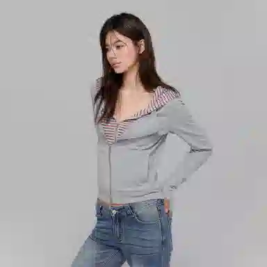 APEA Two-Tone Striped Hoodie