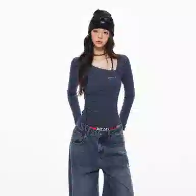 APEA Striped Knit Top