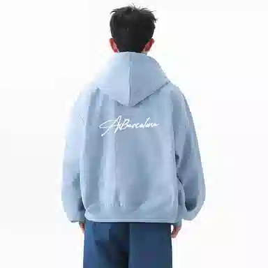 巴塞罗那足球俱乐部 美式复古拼色抽绳撞色开衫时尚潮流重磅廓形高级简约基础百搭运动显瘦休闲宽松连帽长袖外套卫衣 男女同款