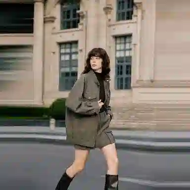 ELLE Vintage Cropped Jacket Deep Brown