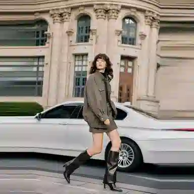 ELLE Vintage Cropped Jacket Deep Brown