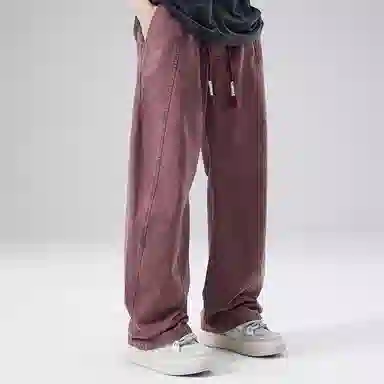 杜克恩 美式重磅宽松弯刀工装裤 男款