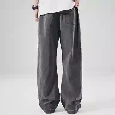 杜克恩 美式重磅宽松弯刀工装裤 男款