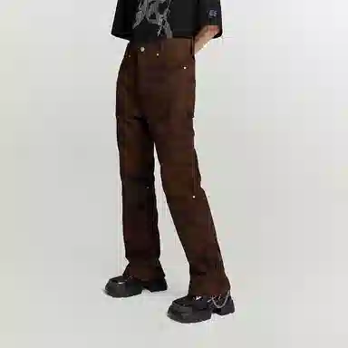 LEE x ROARINGWILD Brown Straight Pants